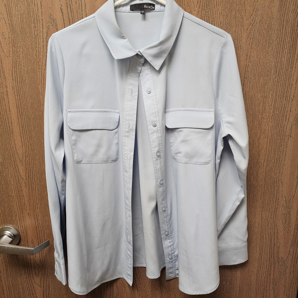 Ro & De Light Blue Blouse